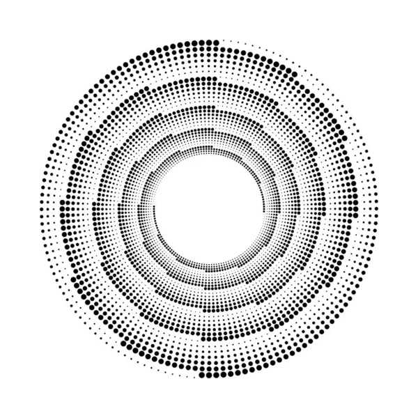 Design Puntini Spirale Sfondo Astratto Sfondo Monocromatico Illustrazione Vettoriale Artistica — Vettoriale Stock