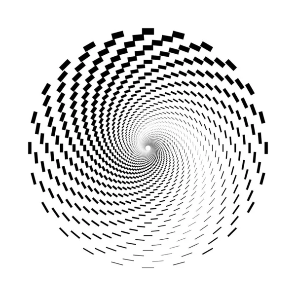 Conception Spirale Points Toile Fond Résumé Fond Monochrome Illustration Art — Image vectorielle