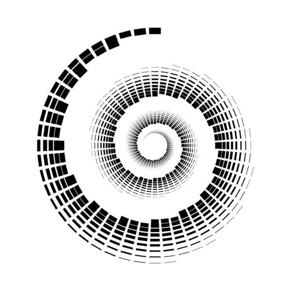 Design Spirale Punkte Hintergrund Abstrakter Monochromer Hintergrund Vektorgrafik Illustration Kein — Stockvektor