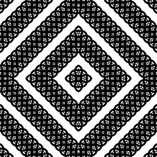Design Sem Costura Ziguezague Monocromático Padrão Decorativo Fundo Diamante Abstrato —  Vetores de Stock
