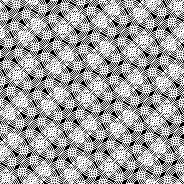 Conception Motif Grille Monochrome Sans Couture Contexte Abstrait Entrelacé Art — Image vectorielle