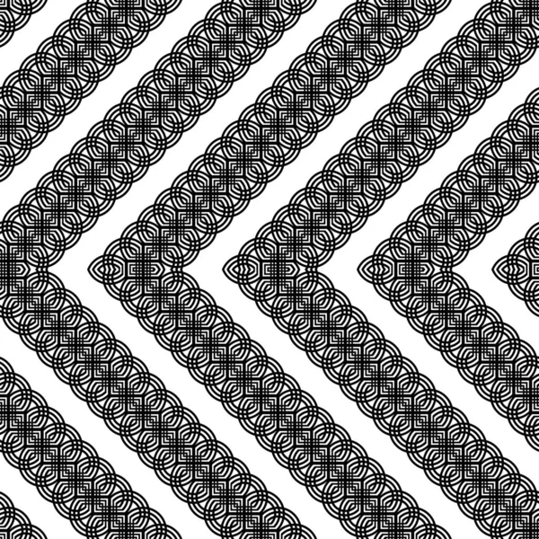 Conception Sans Couture Motif Zigzag Grille Monochrome Contexte Abstrait Art — Image vectorielle