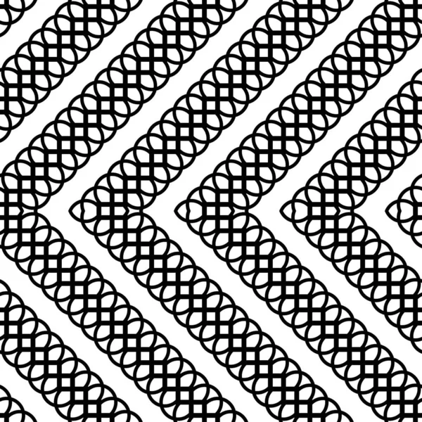 Entwerfen Sie Ein Nahtloses Monochromes Gitter Zickzack Muster Abstrakter Hintergrund — Stockvektor