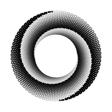Arkaplanda spiral noktalar tasarla. Soyut tek renkli arkaplan. Vektör-sanat çizimi. Eğim yok
