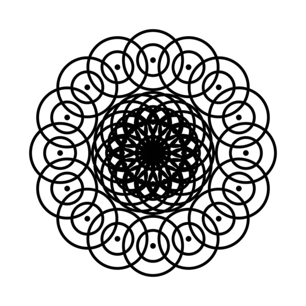 Дизайн Монохромного Декоративного Елемента Тло Абстрактного Кола Векторна Ілюстрація — стоковий вектор
