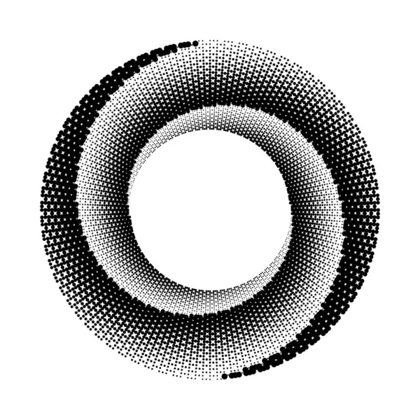 Escenario Puntos Espiral Diseño Fondo Monocromo Abstracto Ilustración Arte Vectorial — Archivo Imágenes Vectoriales