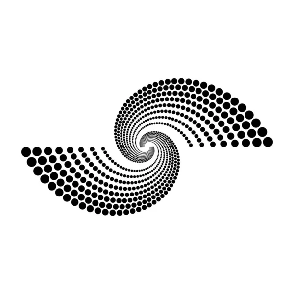 Projeto Espiral Pontos Fundo Fundo Monocromático Abstrato Ilustração Arte Vetorial —  Vetores de Stock