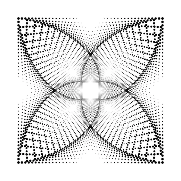 Дизайн Цветочных Точек Обратный Отход Абстрактный Монохромный Декоративный Фон Векторно — стоковый вектор