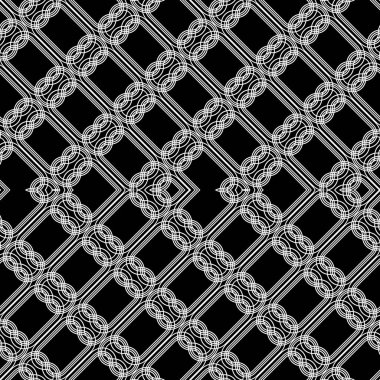 Kusursuz zikzak deseni tasarla. Soyut monokrom dantelli arka plan. Vektör sanatı