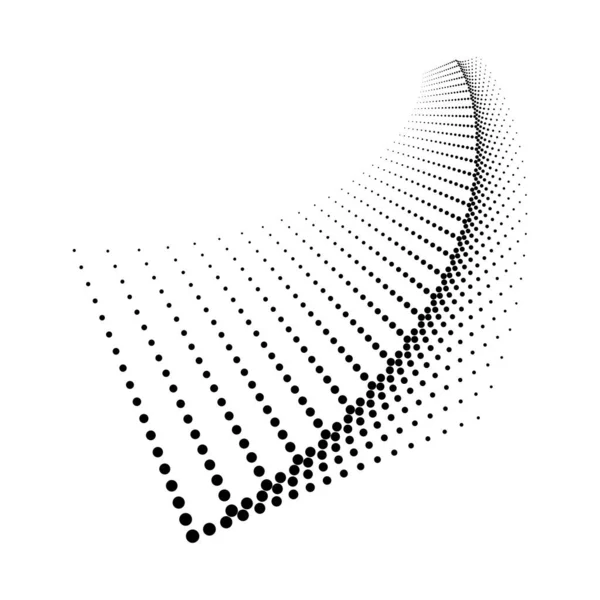Design Punkte Hintergrund Abstrakte Monochrome Illusion Hintergrund Vektorgrafik Illustration Kein — Stockvektor