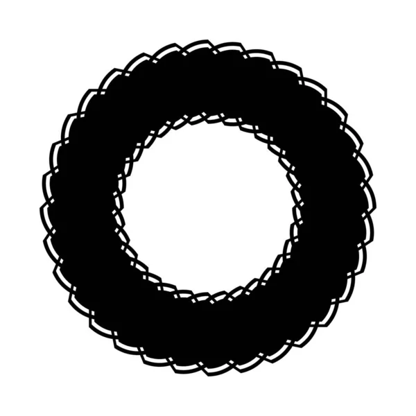Élément Décoratif Monochrome Design Cercle Abstrait Toile Fond Illustration Vectorielle — Image vectorielle