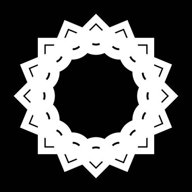 Monokrom daire elementi tasarla. Soyut zemin. Vektör sanatı illüstrasyonu