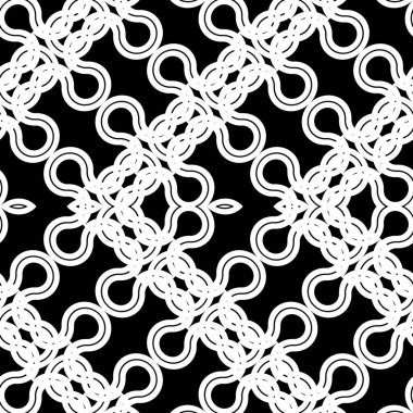 Kusursuz zikzak deseni tasarla. Soyut monokrom dantelli arka plan. Vektör sanatı
