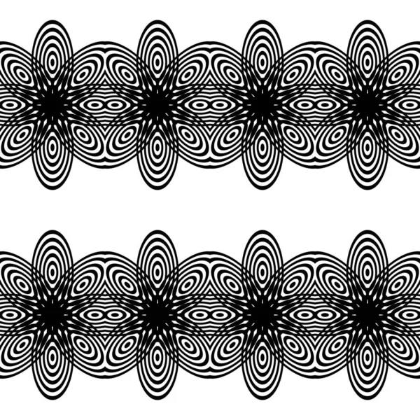 Design Seamless Decorative Pattern Abstract Monochrome Lacy Background Vector Art — Stock Vector