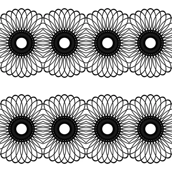 Design Seamless Decorative Pattern Abstract Monochrome Lacy Background Vector Art — Stock Vector