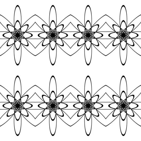 设计无缝装饰图案 摘要单色花边背景 矢量艺术 — 图库矢量图片