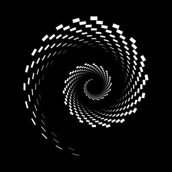 Design Spiral Dots Backdrop Abstract Monochrome Background Vector Art Illustration — Stock Vector