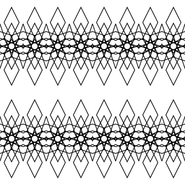 Design seamless decorative pattern. Abstract monochrome lacy background. Vector art