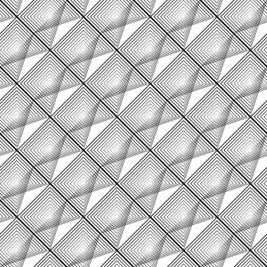 Kusursuz ızgara deseni tasarla. Soyut monokrom dantelli arka plan. Vektör sanatı