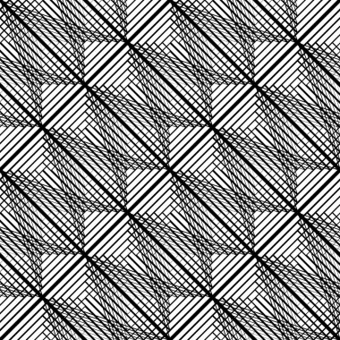 Kusursuz ızgara deseni tasarla. Soyut monokrom dantelli arka plan. Vektör sanatı