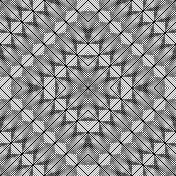 Ontwerp Naadloos Diamantpatroon Abstracte Monochrome Kanten Achtergrond Vectorkunst — Stockvector