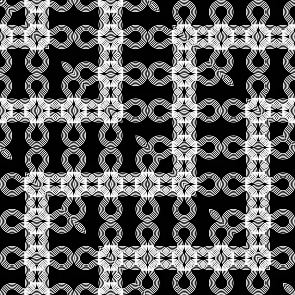 Ontwerp Naadloos Zigzagpatroon Abstracte Monochrome Kanten Achtergrond Vectorkunst — Stockvector