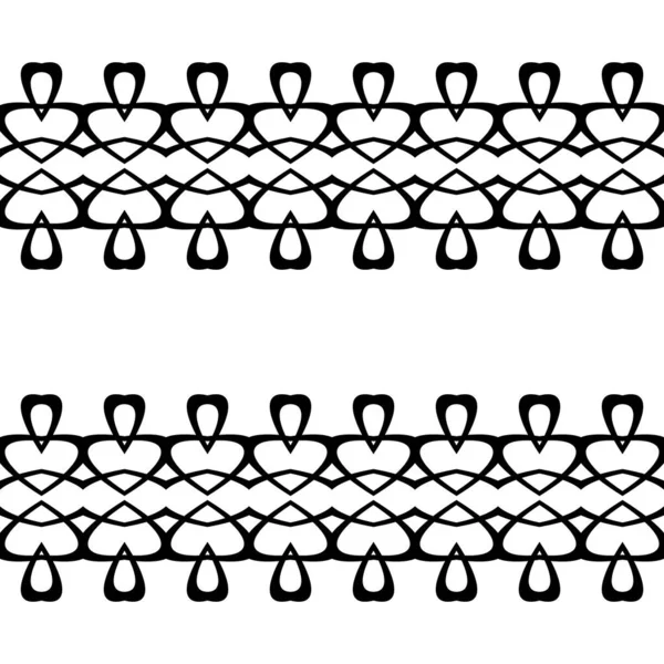 Дизайн Плавный Декоративный Узор Абстрактный Монохромный Кружевной Фон Векторное Искусство — стоковый вектор