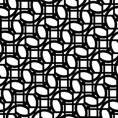 Kusursuz ızgara deseni tasarla. Soyut tek renkli geometrik arkaplan. Vektör sanatı