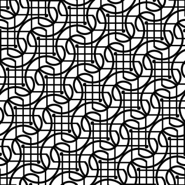 Kusursuz ızgara deseni tasarla. Soyut tek renkli geometrik arkaplan. Vektör sanatı