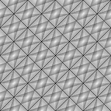 Kusursuz ızgara deseni tasarla. Soyut monokrom dantelli arka plan. Vektör sanatı