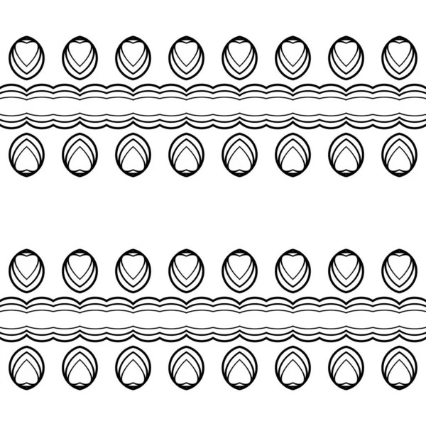 Дизайн Плавный Декоративный Узор Абстрактный Монохромный Кружевной Фон Векторное Искусство — стоковый вектор