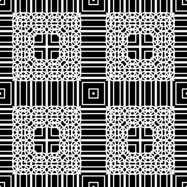 Design Seamless Decorative Pattern Abstract Monochrome Lacy Background Vector Art — Stock Vector