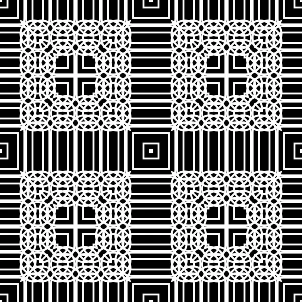 Diseño Patrón Decorativo Sin Costuras Fondo Encaje Monocromo Abstracto Arte — Vector de stock