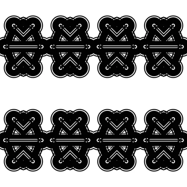 Design Seamless Decorative Pattern Abstract Monochrome Lacy Background Vector Art — Stock Vector