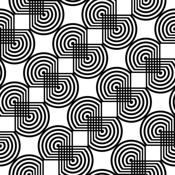 Ontwerp Naadloos Roosterpatroon Abstract Monochroom Geometrische Achtergrond Vectorkunst — Stockvector