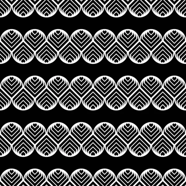 Modèle Zigzag Sans Couture Conception Fond Dentelle Monochrome Abstrait Art — Image vectorielle