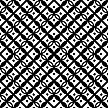 Kusursuz geometrik desen tasarla. Soyut monokrom rendeleme arka planı. Vektör sanatı