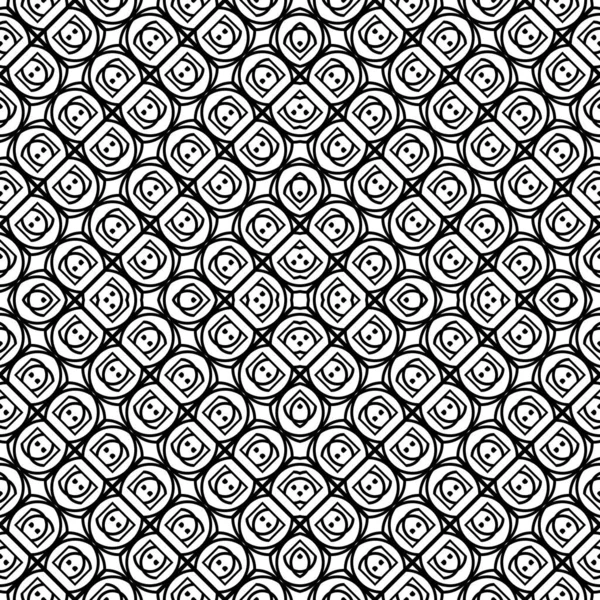 Diseño Patrón Monocromo Sin Costuras Fondo Diamante Abstracto Arte Vectorial — Vector de stock