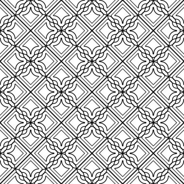 Dekoratif desenli tasarım. Soyut monokrom rendeleme arka planı. Vektör sanatı