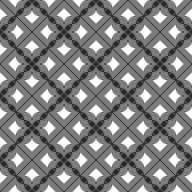 Dekoratif desenli tasarım. Soyut monokrom rendeleme arka planı. Vektör sanatı