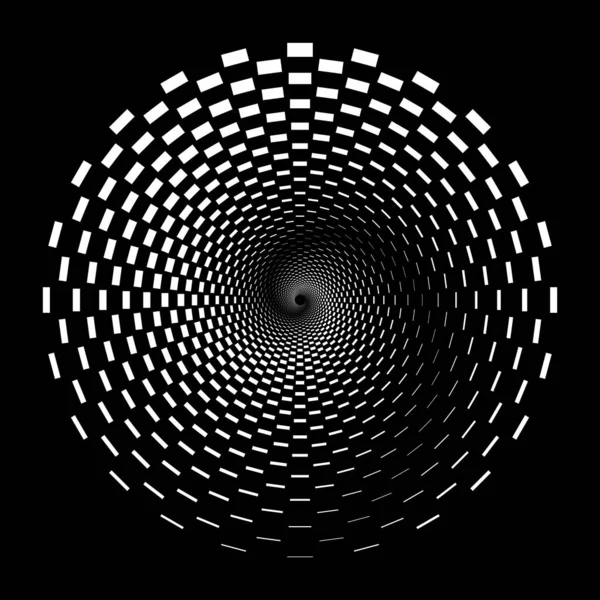 Conception Spirale Points Toile Fond Résumé Fond Monochrome Illustration Art — Image vectorielle