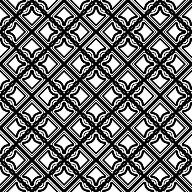 Dekoratif desenli tasarım. Soyut monokrom rendeleme arka planı. Vektör sanatı