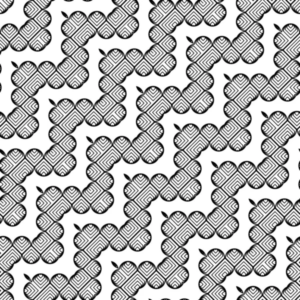 Diseño Sin Costuras Zigzag Patrón Decorativo Fondo Rejilla Monocromo Abstracto — Archivo Imágenes Vectoriales