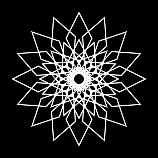 Tek renkli dekoratif kar tanesi elementi tasarla. Soyut ızgara arkaplanı. Vektör sanatı illüstrasyonu