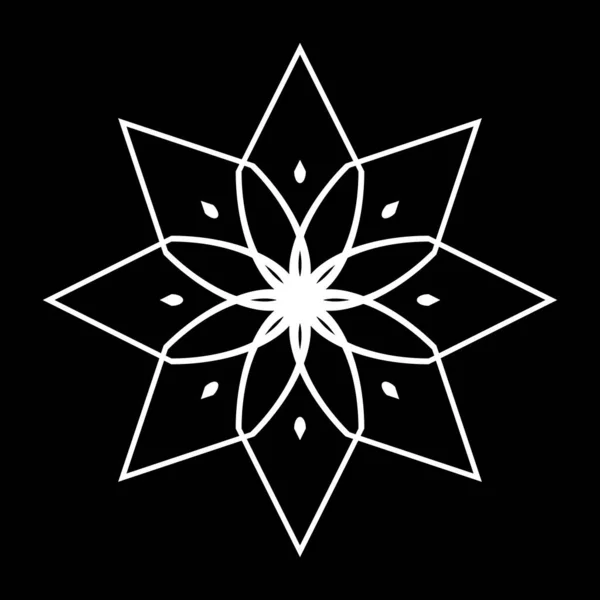 モノクロームの装飾的な雪の結晶要素を設計 要旨採点の背景 ベクトルアートイラスト — ストックベクタ