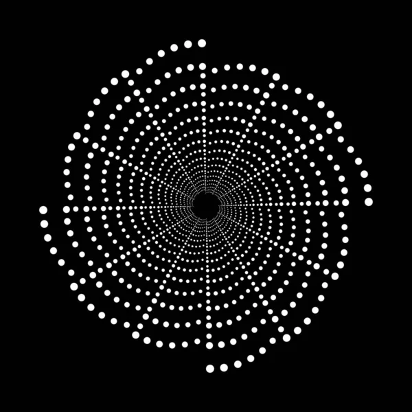 Arkaplanda spiral noktalar tasarla. Soyut tek renkli arkaplan. Vektör-sanat çizimi. Eğim yok