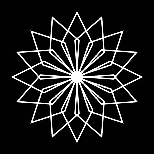 モノクロームの装飾的な雪の結晶要素を設計 要旨採点の背景 ベクトルアートイラスト — ストックベクタ