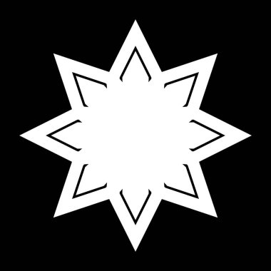 Tek renkli dekoratif kar tanesi elementi tasarla. Soyut zemin. Vektör sanatı illüstrasyonu