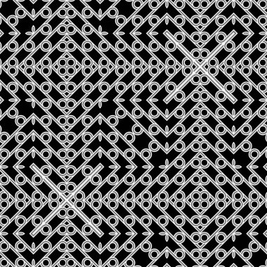 Kusursuz geometrik desen tasarla. Soyut monokrom rendeleyici dekoratif arka plan. Vektör sanatı