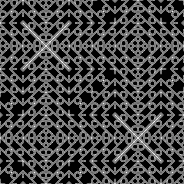 Kusursuz geometrik desen tasarla. Soyut monokrom rendeleyici dekoratif arka plan. Vektör sanatı